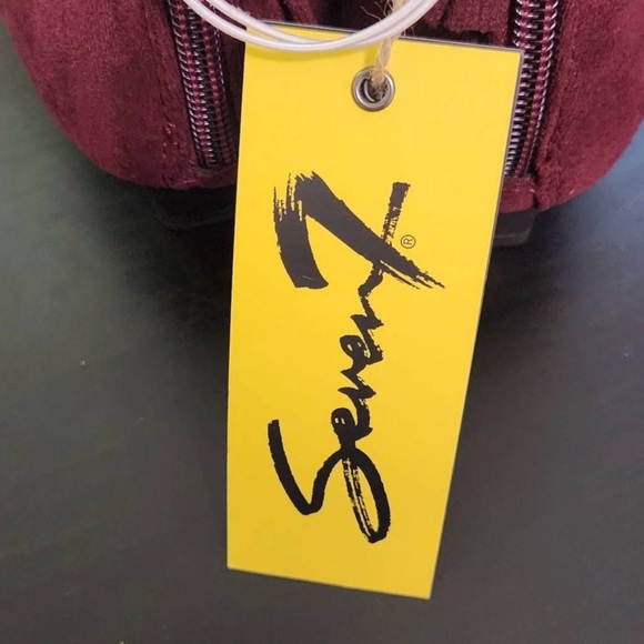 Seven7 Oxblood Ankle Bootie NWT Size 8 Wine Micro Suede Bootie - Picture 8 of 11